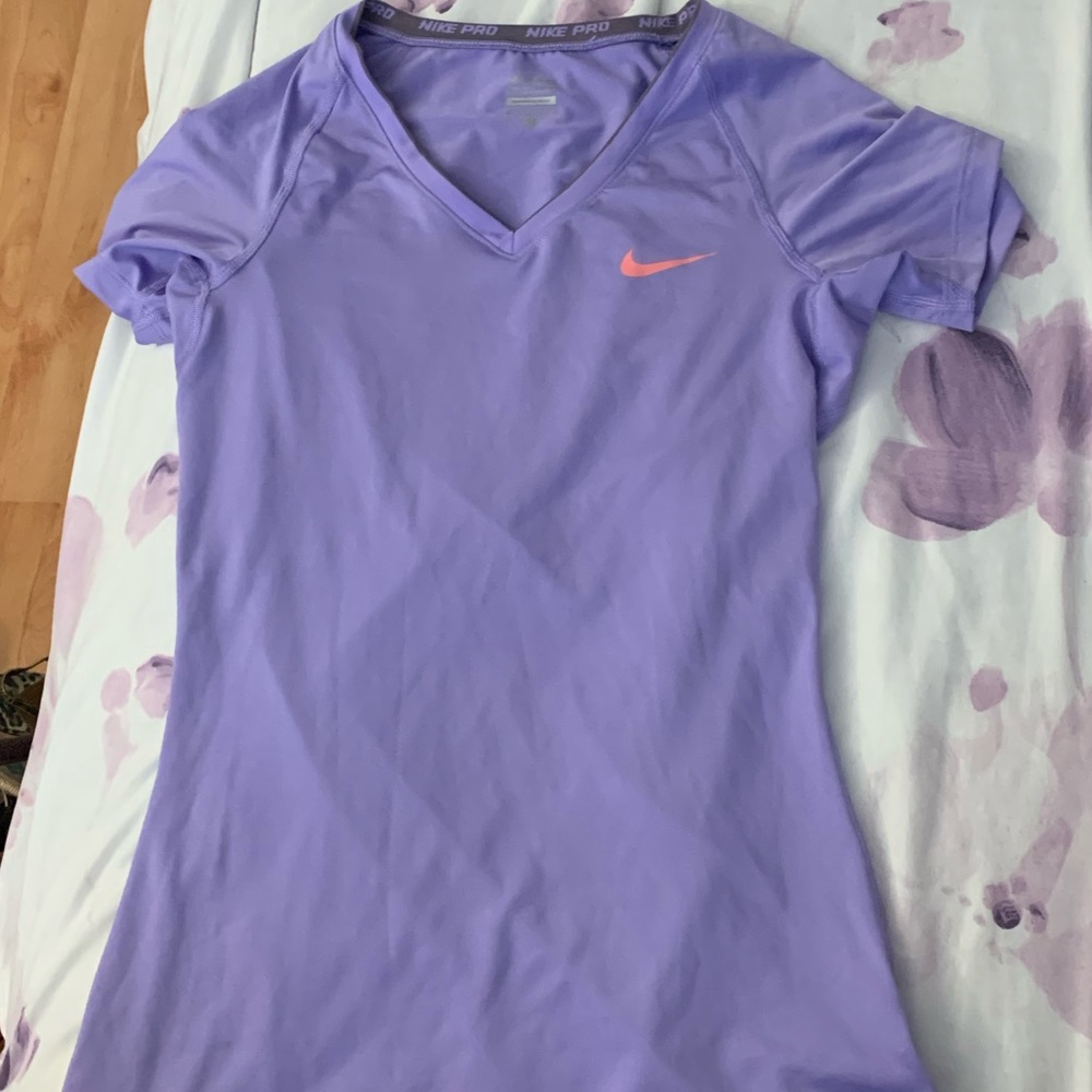 Purple Nike pro shirt